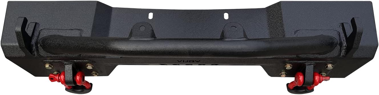 For 2007-2024 Wrangler JK/JL&2020-2024 Gladiator JT New Stubby Steel Front Bumper With Winch Plate&Lights（Black Texture）
