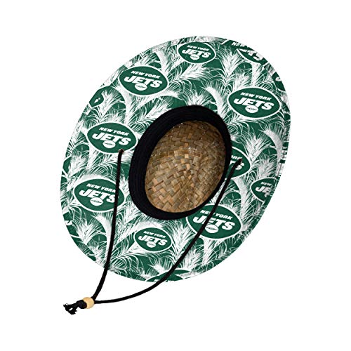 Image of NFL Team Logo Americana Floral Lifeguard Beach Straw Sun Hat