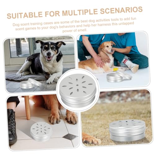 Luxshiny 12 Stück Aluminium Dufttrainingsbox Geruchstraining Hund Nase Trainingsbehälter Für Jagdhunde Und Arbeitshunde
