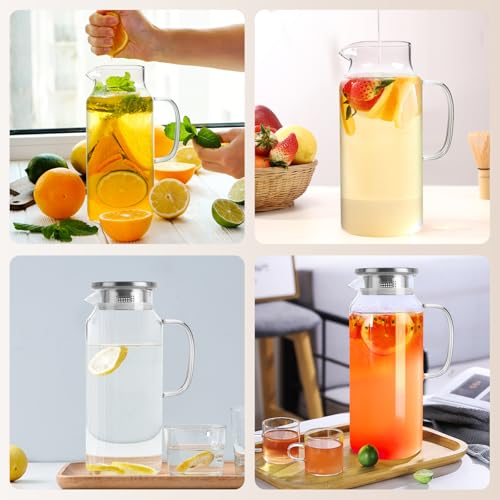 Miudeco Karaffe 2 L, Wasserkrug mit Deckel, für Heißes & Kaltes Wasser – Ansicht 6