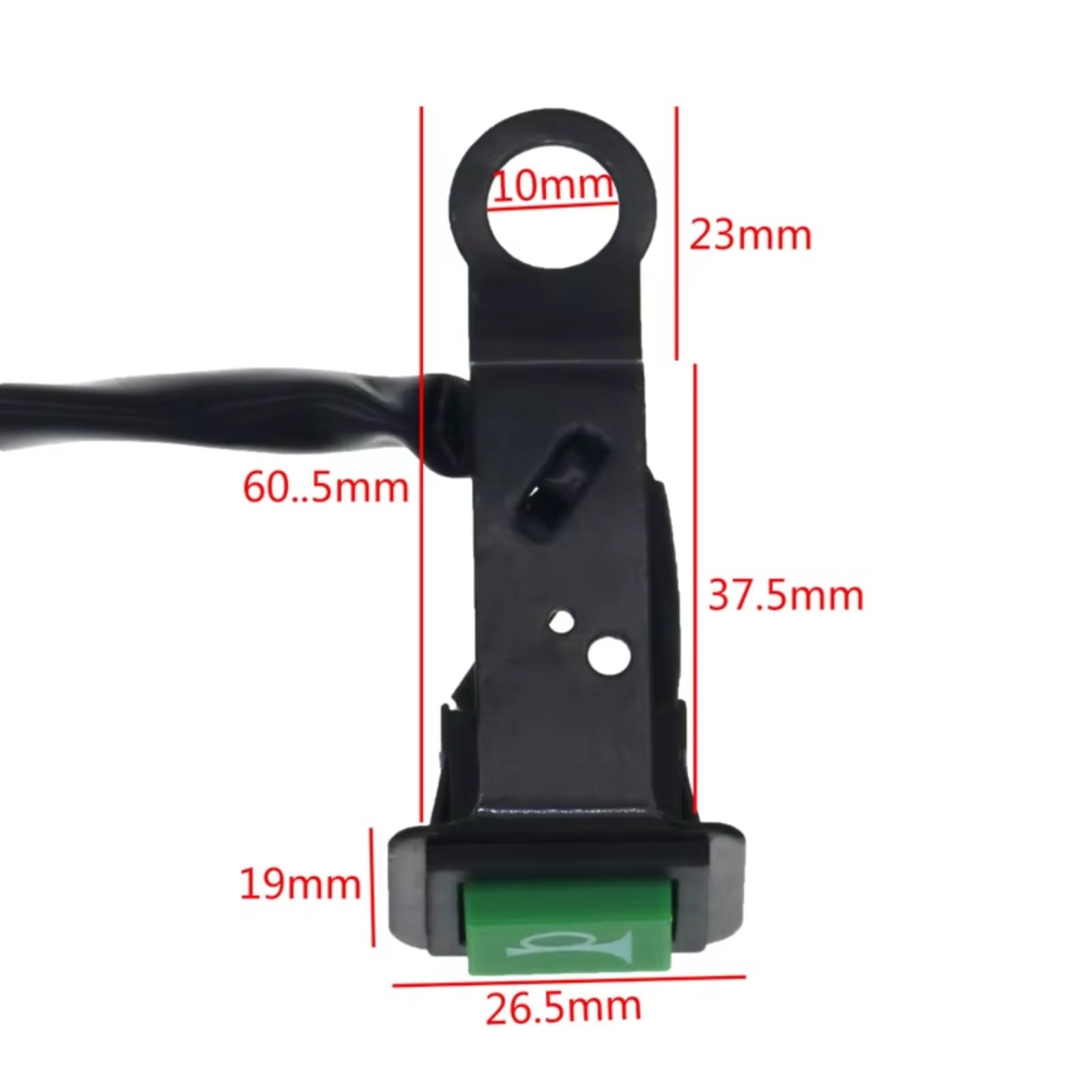 Motocicleta Interruptor de Encendido 22,5mm Botón De Interruptor De Bocina Para Motocicleta Para Scooter Bicicleta Plástico Accesorio Para Bicicleta Piezas De Bicicleta Eléctrica