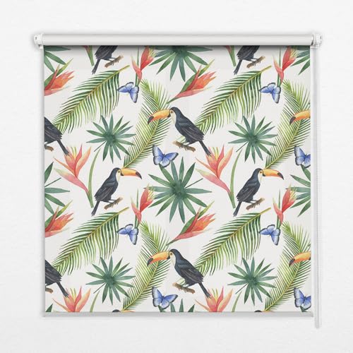 Store occultant sans perçage 60x180cm au design toucans chic