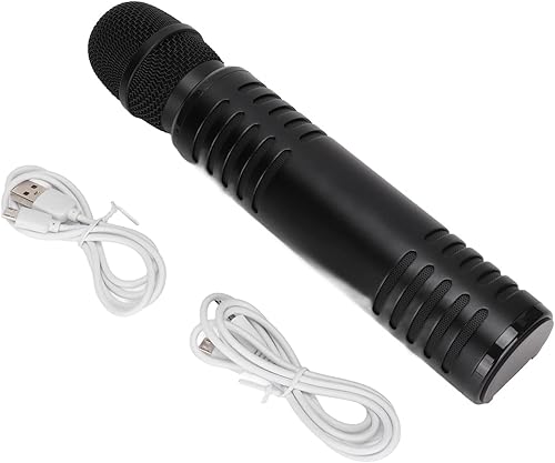 Miniatura 7 de Heayzoki Micrófono Bluetooth para karaoke, micrófono de mano K6, micrófono portátil con cancelación de ruido, máquina de altavoz para adultos y
