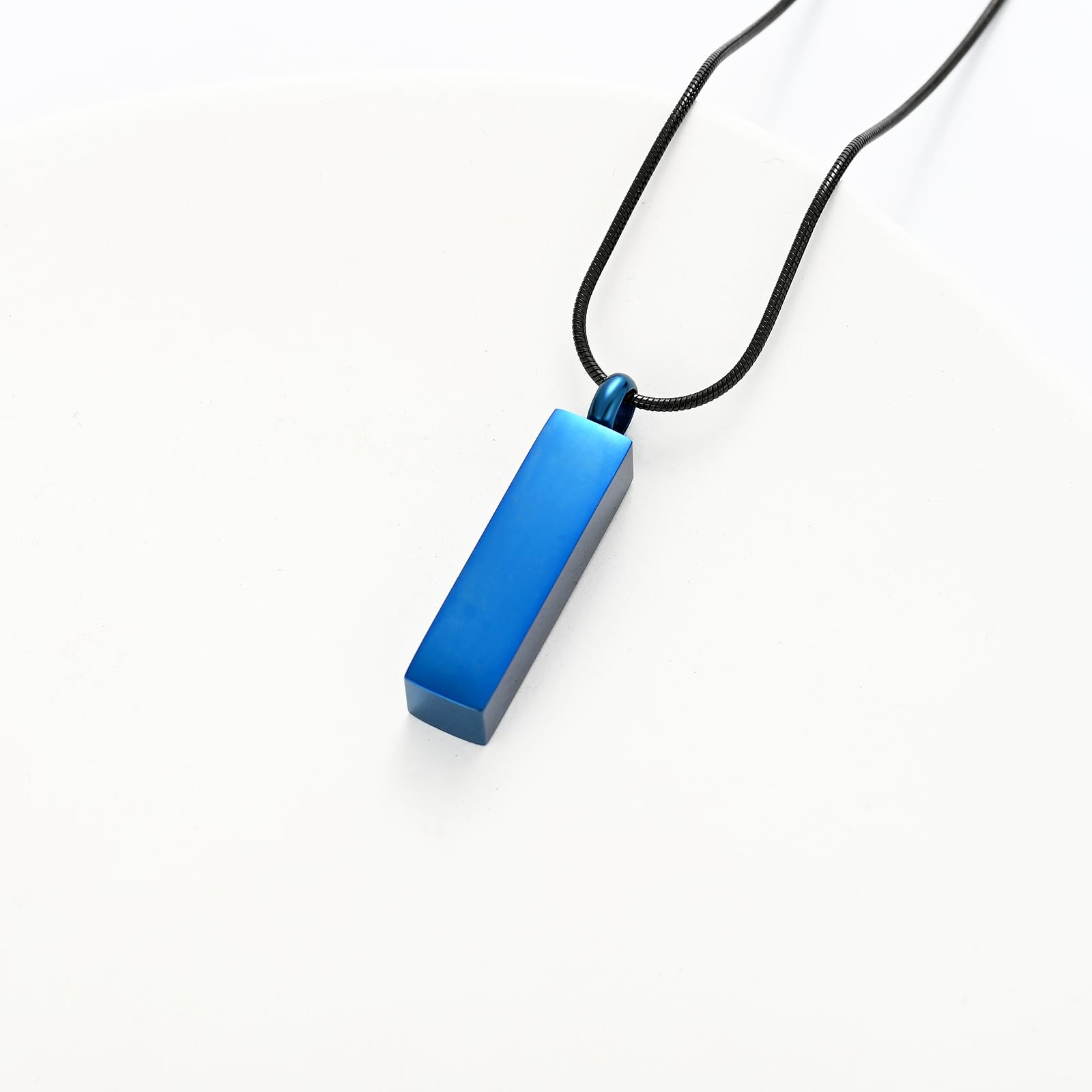 QGJNSGC Paw Print Urn Necklace for Ashes Pet Ashes Necklace Cremation Jewelry Memorial Pendant for Dog Cat Ashes Keepsake Locket Jewellery for Men for Women (Blue) - Image 4