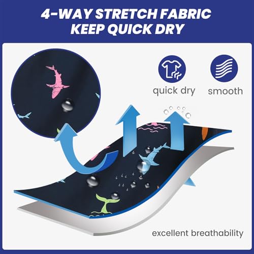 Image of maamgic Mens 7 inch Stretch Swim Trunks Quick Dry Mesh Lining Swimwear Bathing Suits