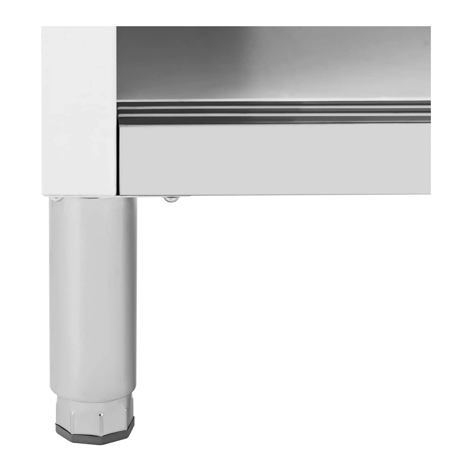 Royal Catering Mueble Neutro en Acero Inoxidable Armario RCAT-100/50-WTP (Capacidad: 330 kg, Superficie de trabajo: 100 x 50 cm, 2 puertas correderas)