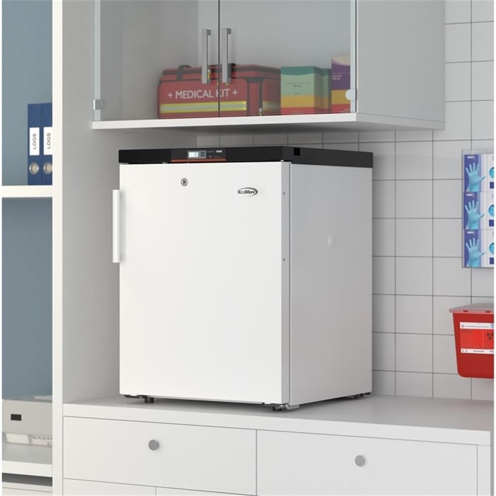 Pemberly Row 24"-25°C Undercounter Medical Freezer, 4 Cu. Ft Capacity, Silver Finish, Digital Temperature Control, 3 Shelves, Compact Laboratory and Pharmacy Storage Solution