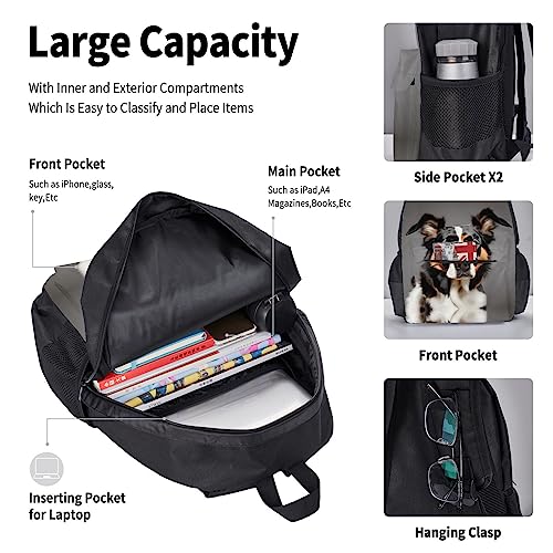 Sac à dos d'école léger OdDdot cartable imprimé avec sac repas - 6