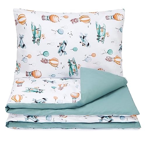 BABYSAFE Baby Cot Bed Duvet Cover Set Boys 120 X 90 with Toddler Pillowcase 40x60 Cm 100% Cotton - Image 4