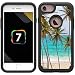 CorpCase iPhone 7 Case / iPhone 8 Case -Tropical Palm Tree on Beach / Hybrid Unique Case With Great Protection