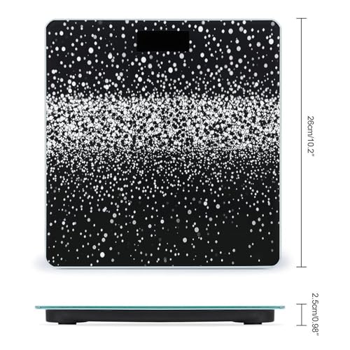 Báscula Digital de Baño Negra y Blanca con Brillo miniatura 2
