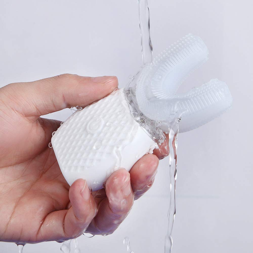 Cepillo de Dientes Ultrasónico Automático, Cepillo de Dientes Eléctrico Ultrasónico, Cepillo de Dientes Ultrasónico de 360° para Adultos (Blanco, 1)