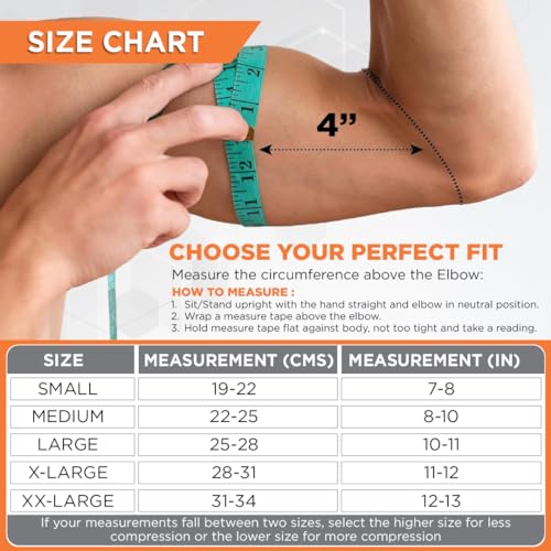Image of Vissco Elbow Support, Pain Relief Belt for Elbow Joint Pain, Sport Injuries, Tennis Elbow, Joint Sprain for Men & Women for Gym, Sleeves for Cricket, Volleyball - Medium (Beige)