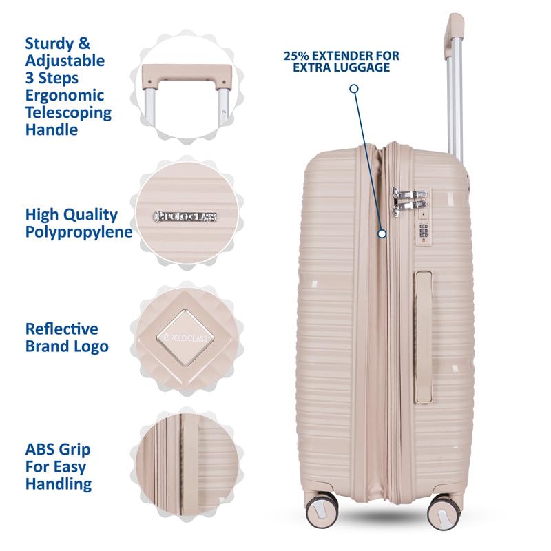 Image of Polo Class 2Pc Set Trolley Bags (24 /28 inch) - White