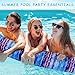 Inflatable Swimming Pool Noodle, 2 Pack Soft Fabric Quick Drying Covered Large Pool Floats Noodles, Premium Buoyancy Swim PoolFloats with Portable Storage Bag for Pool Party Toy (Marine/Animals)