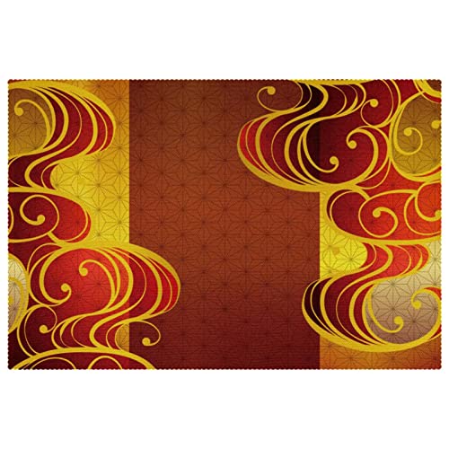 Set de table japonais antidérapant résistant à la chaleur 30x45