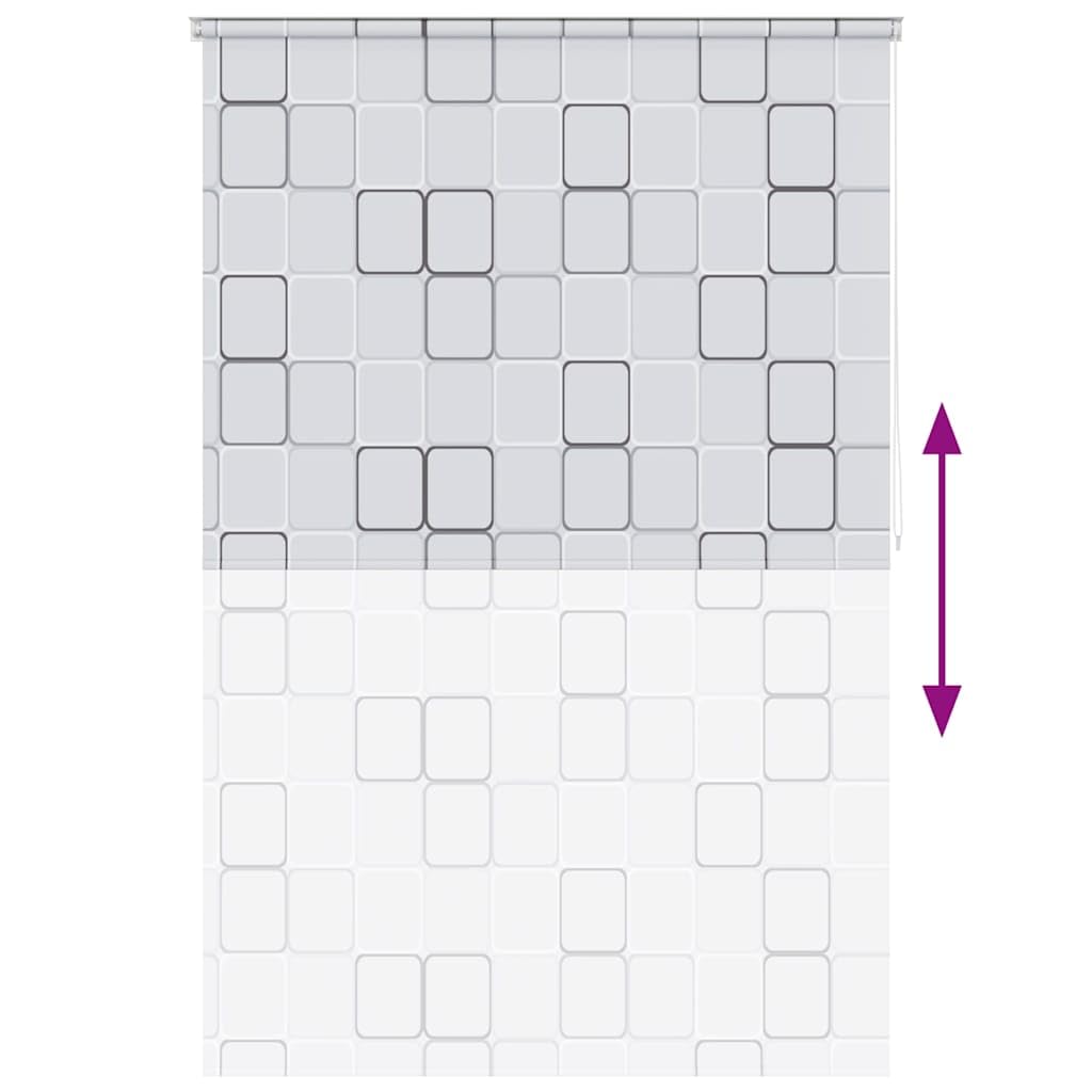 vidaXL Tenda a Rullo per Doccia 140x240 cm Quadrati