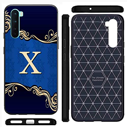 Image of Amazon Brand - Solimo Designer Blue Pattern Alphabet-X Printed Soft & Flexible Hybrid Back Case Mobile Cover for OnePlus Nord