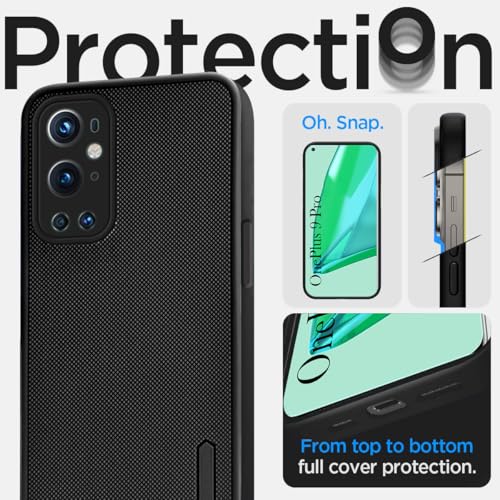 Image of Jkobi Back Cover Case for OnePlus 9 Pro (Textured Grip Design | Camera Protetion | Slim and Light Weight | Soft Touch and Feel | Black)