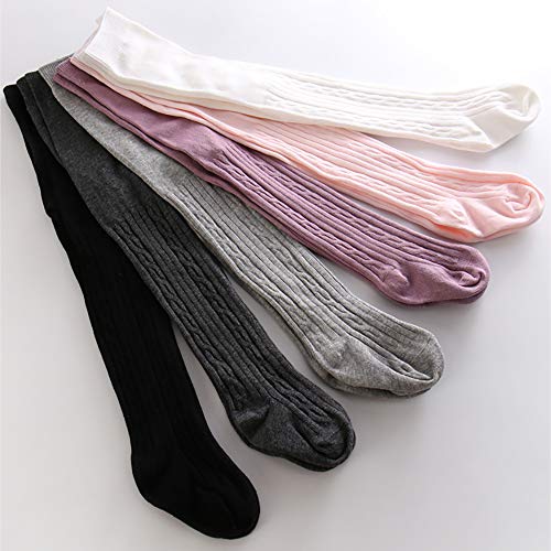 Image of Baby Toddler Girls Tights Seamless Cable Knit Cotton Leggings Pants Stockings for Infant Baby Girl