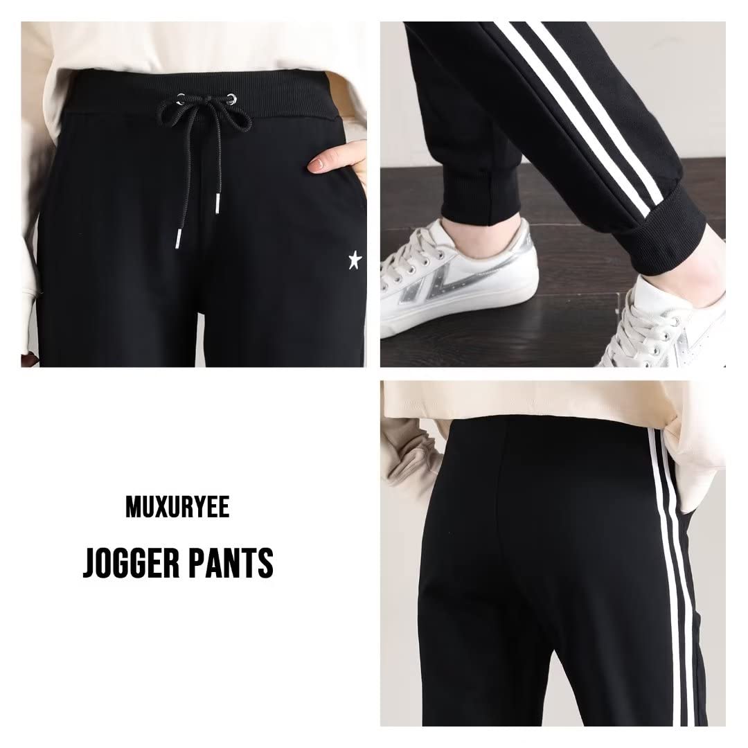 Muxuryeeのレディーストレーニングパンツは、ゆったりとしたシルエットと速乾性を備えたカジュアルなデザインです。
