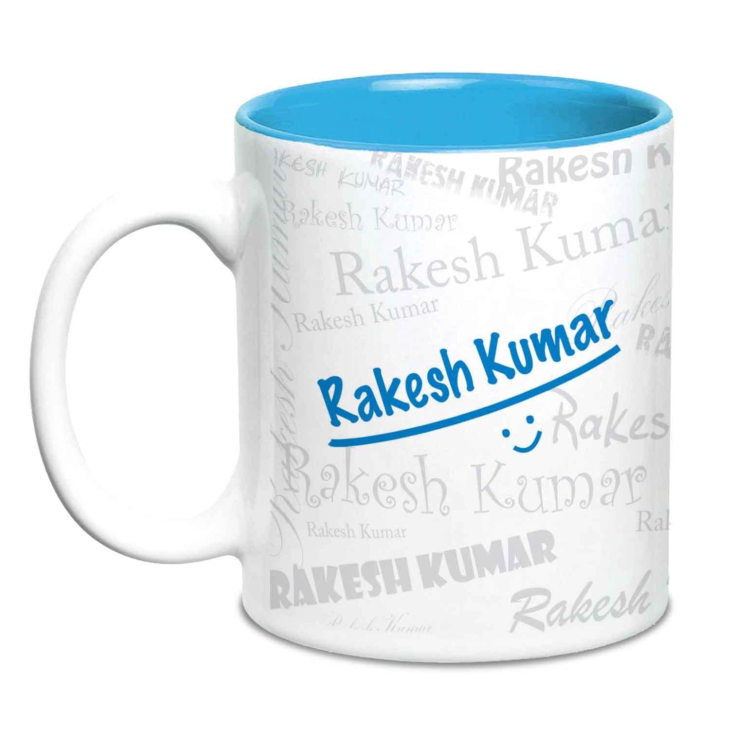Hot Muggs Me Graffiti Mug - Rakesh Kumar Personalised Name Ceramic, 315ml, 1 Unit
