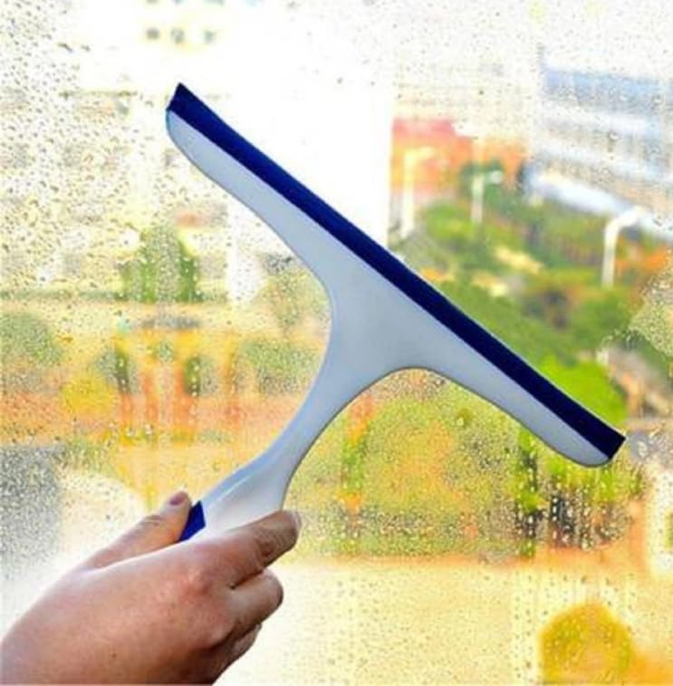 Image of Platfrom and Glass Plastic Wiper | Featuring Dual-Purpose Design, Rubberised Handle for Comfortable Grip, Hanging Provision | Ideal for Home, Kitchen & Office | Pack of 1
