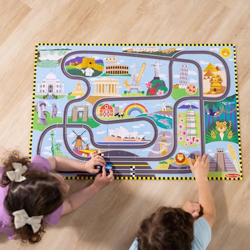 Melissa & Doug Race Around the World Floor Puzzle 48-Piece - image 7