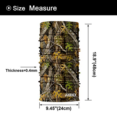 AXBXCX 2 Pack - Camouflage Print Seamless Neck Gaiter Bandana Face Mask Headband Headwear Scarf for Fishing Hiking Hunting Cycling Motorcycle Riding Skiing Outdoor Sport 05166
