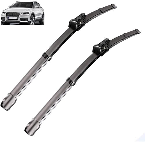 Escobillas de limpiaparabrisas delantero compatibles con Audi Q3 MK1 2011-2017 para parabrisas de ventana limpia de coche, cepillos de lluvia de 24