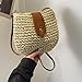 Busnos Straw Beach Bag Woven Purse Small Summer Beach Bags Womens Handbag Shoulder Purse Straw Clutch Purses for Women Cute Beige Shoulder Bag