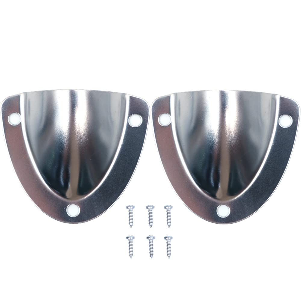 4 x copertura per cavo di sfiato, 45 mm, in acciaio inox 316, per imbarcazioni
