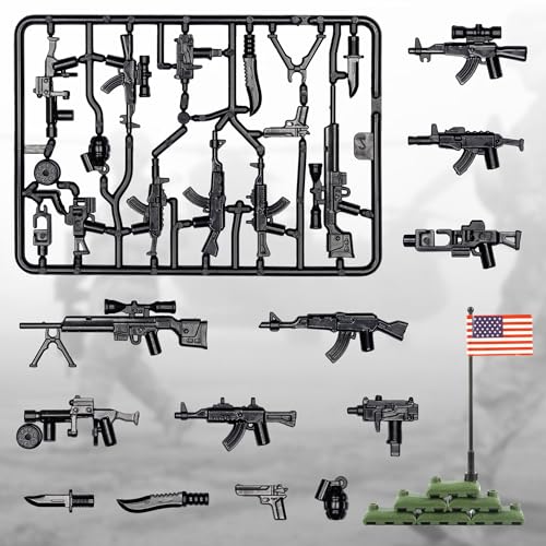 Image of 54 Pcs Military U.S. Weapons Pack - U.S.-Vietnam War Toy Set - Compatible with Major Brands, 3 Years and Up