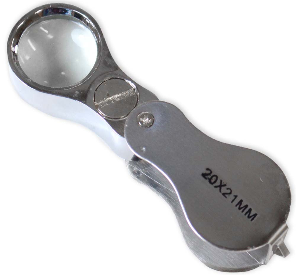 MAXIMIZE Jeweler's Loupe with LED | 10X Magnification & 21mm Lens | Stainless Steel Build | Standard Swivel Case | Compact 1.75