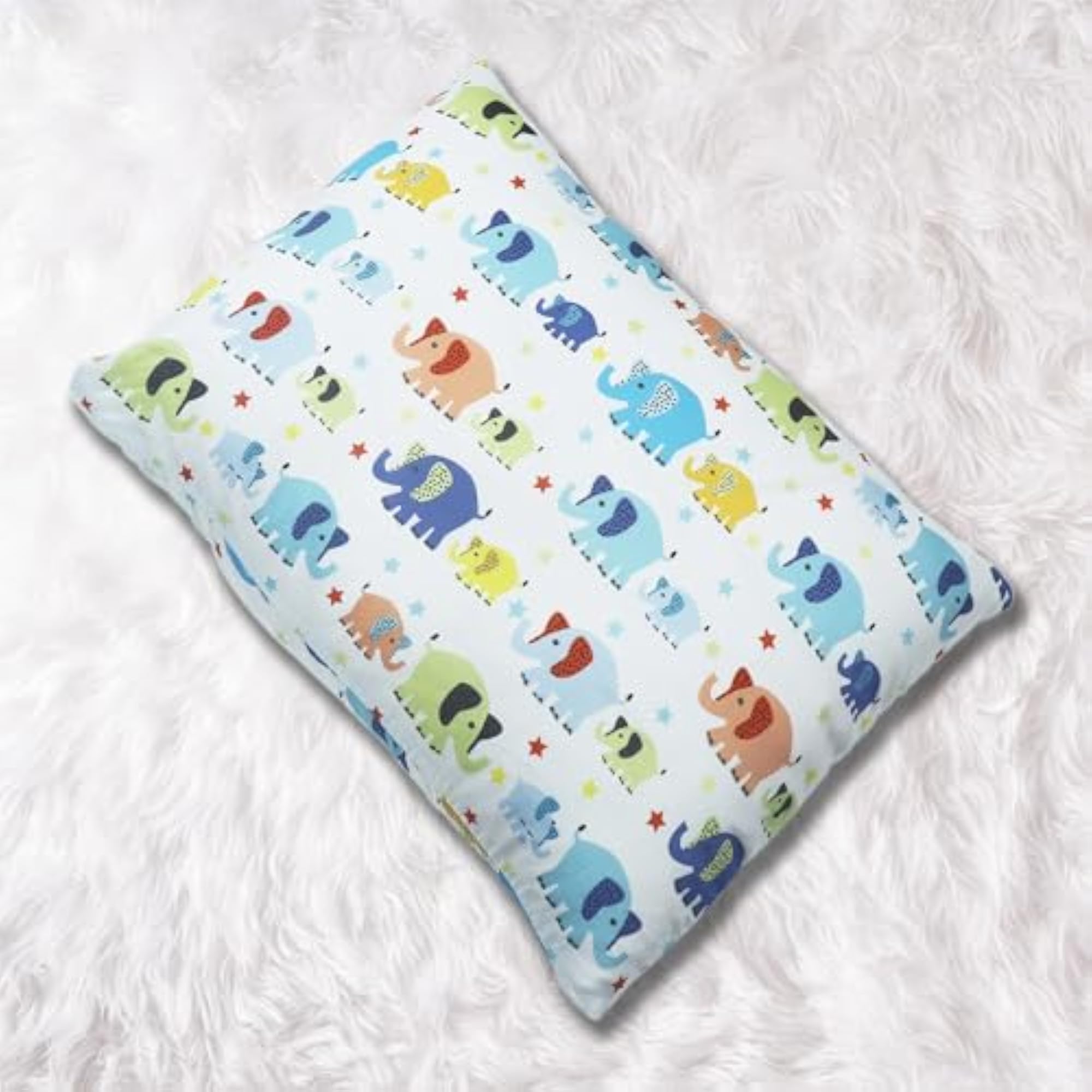 Toddler Pillow with 100% Cotton Removable Cover