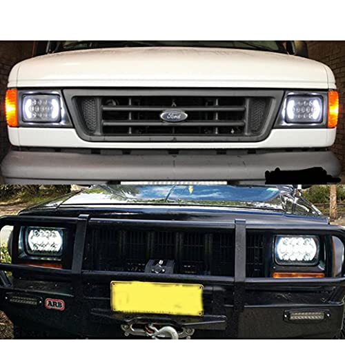 Farol Selado De 5x7 Polegadas Retangular Led Feixe Led Com Drl 105W Para Jeep Wrangler Yj Cherokee X