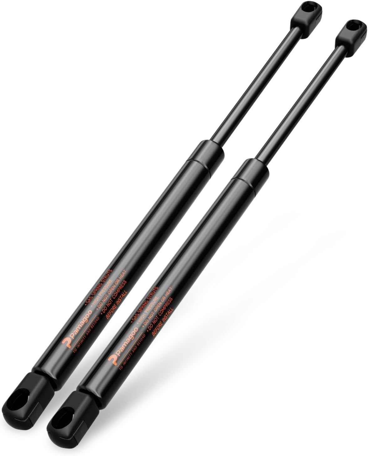 PAMAGOO 20 inch Gas Struts 200lb(185-215 lbs) 889 N, 20" Shock Lift for Heavy Duty Lid Bed RV Murphy Bed Piston Hatch Door Trap Door Tonneau Cover 2 Pack