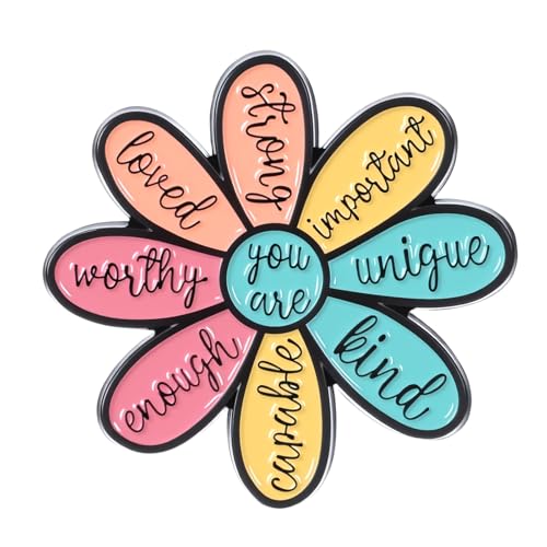 Ymapinc Funny Pin Badges for Lanyards Mental Health Pin Badge Flower Enamel Pins Womens Brooches & Pins Enamel Badges Cute Badge for Lanyard Clothes Bags & Backpacks