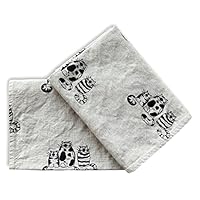 Set 2 Strofinacci JOWOLLINA In Lino E Cotone - Stampa Ginkgo Blu, 44x68cm - Foto 8