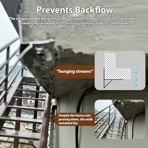 Vierteaguas deflector de lluvia para ventanas exteriores y tejados de aluminio 4