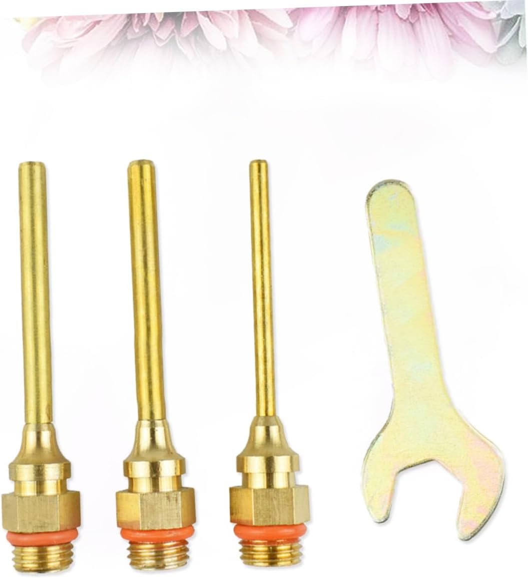4pcs Hot Melt Adhesive Nozzle Kit Nozzles Wrench Adapter Steel Material for Glue Guns
