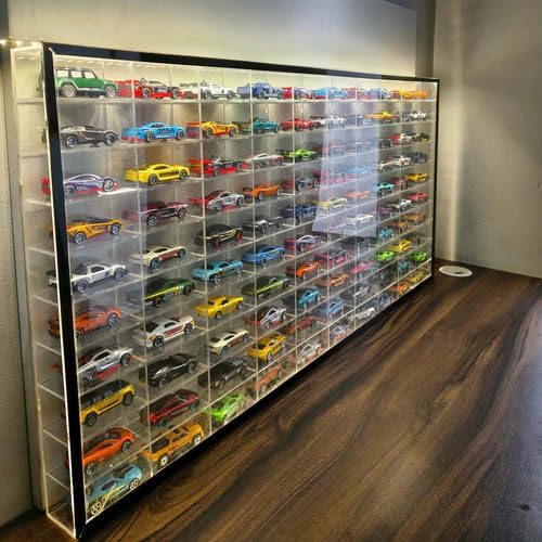 100-Car Hot Wheels Display Case – Acrylic Organizer Shelf for 1:64