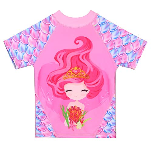 TFJH E Girls Short Sleeve Swimsuit Two Piece Swimwear UPF 50+ UV 3-12 Years2