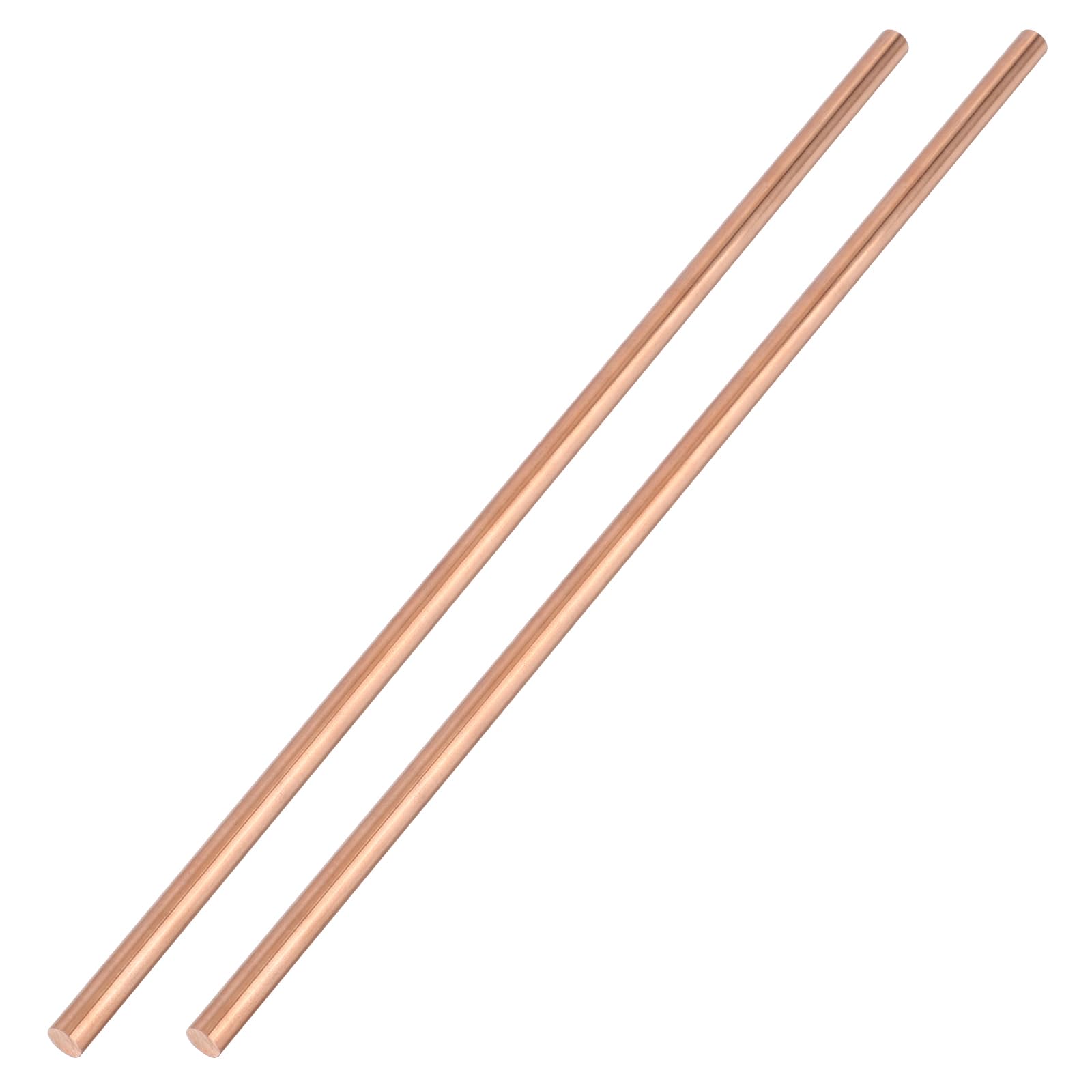 UAUAFIFI Pure Copper Round Rod 1/4" Dia 13" Length Bare Copper Cu Metal Rod for DIY, Industry, Decoration (1/4x13inch, 2Pcs)