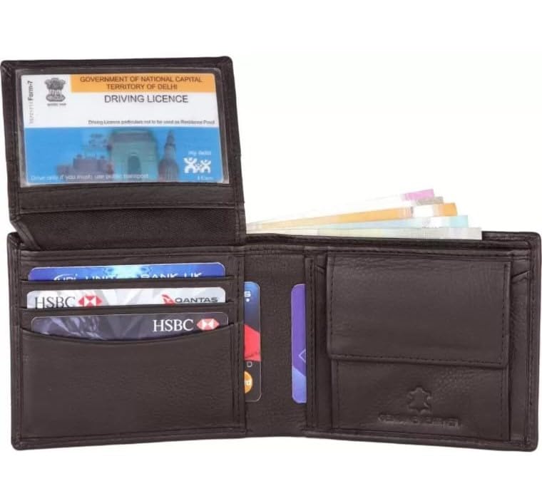 Image of WILD NAPA RFID Protected Brown Genuine Leather Wallets for Men (B-Brown)