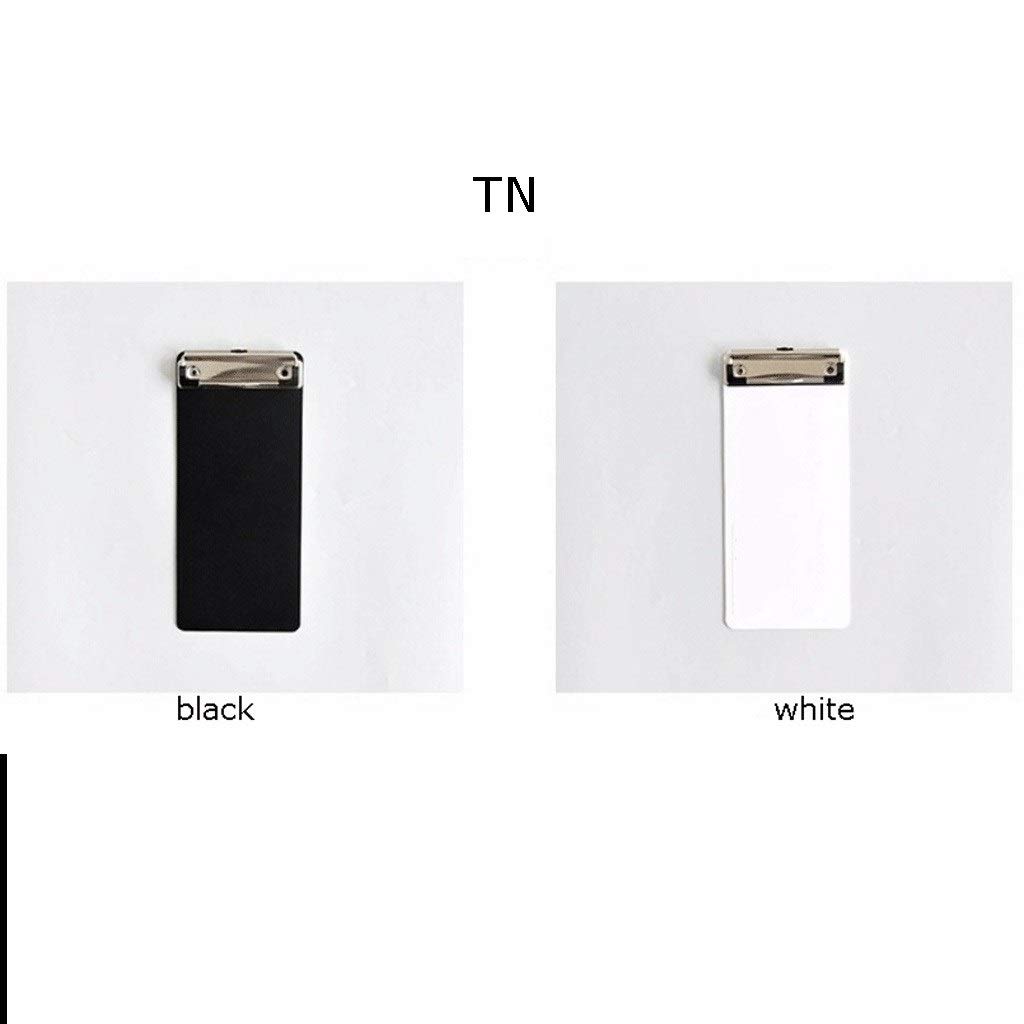 Zwischenablage für Bürobedarf Kunststoff Klemmbrett Letter Size Low Profile Clip (10 Stück) Haltbarer Clip mit niedrigem Profil (Color : White, Größe : TN)