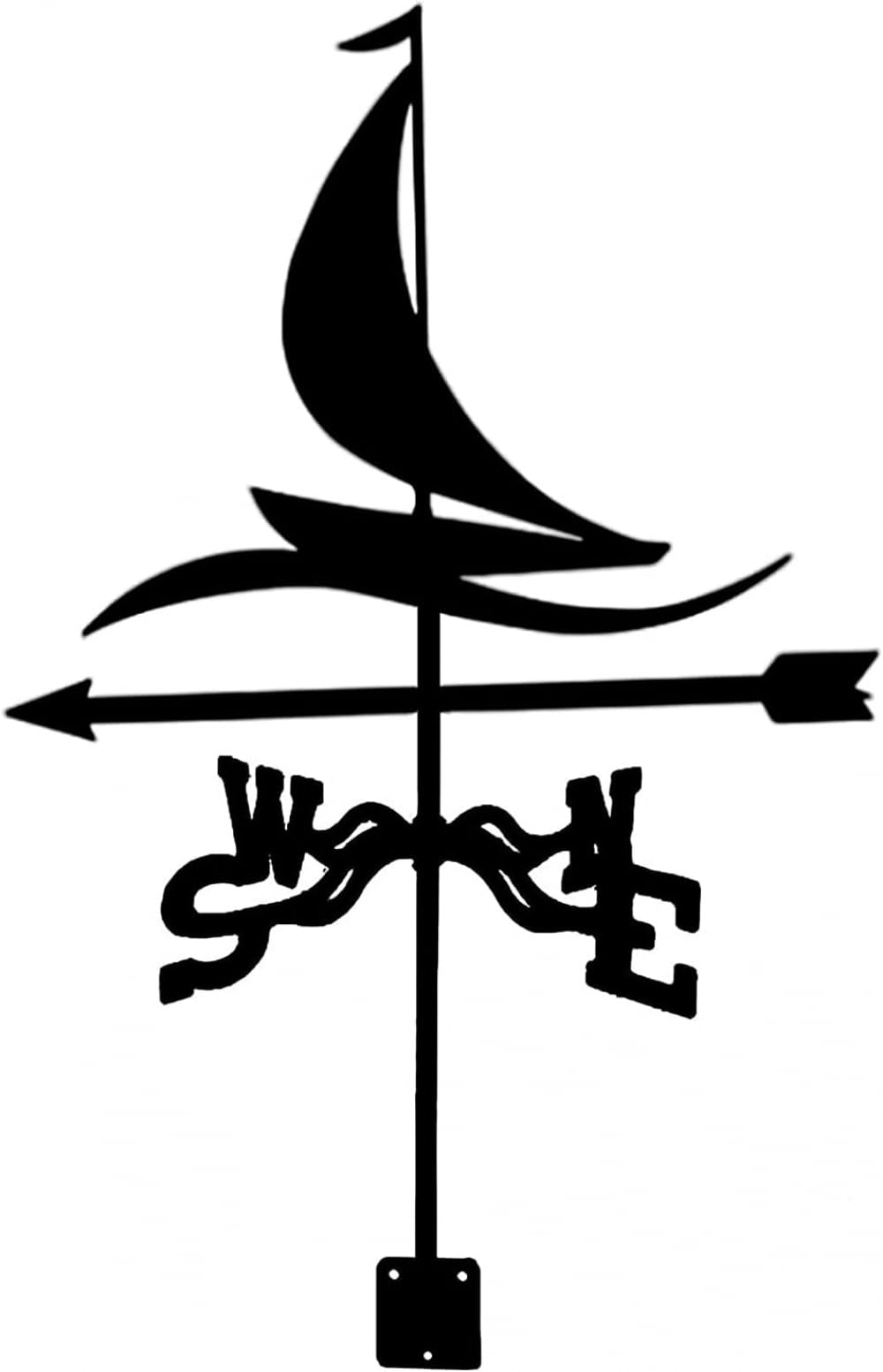 TAXXII Weather Vane,Animal Metal Hollow Wind Direction Indicator for Outdoor Garden Roof Paddock Decoion Weathercock Farm Scene Stake Art