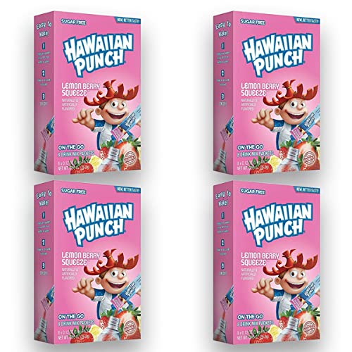 Hawaiian Punch Lemon Berry Sugar-Free Powdered Drink Mix 4 Count of 8 packets each for Total of 32 Sticks bundle packaged by D'Elite Box image 4