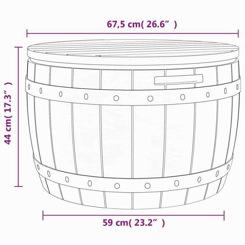 vidaXL Boîte de rangement de jardin 3 en 1 noir polypropylène