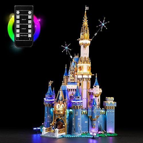 LocoLee LED Light Kit Compatible with Lego Castle, Upgraded Version Remote Control Creative Lighting Set Accessories Compatible with Lego Ideas 43222 for Fans (Lights Only, No Models)